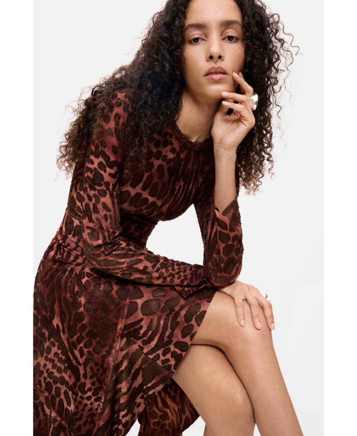 Desigual Women's Flocked short dress