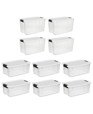 4 Sets of 70 Quart Latch Lid Tote and 6 Sets of 18 Quart Latch Lid Tote