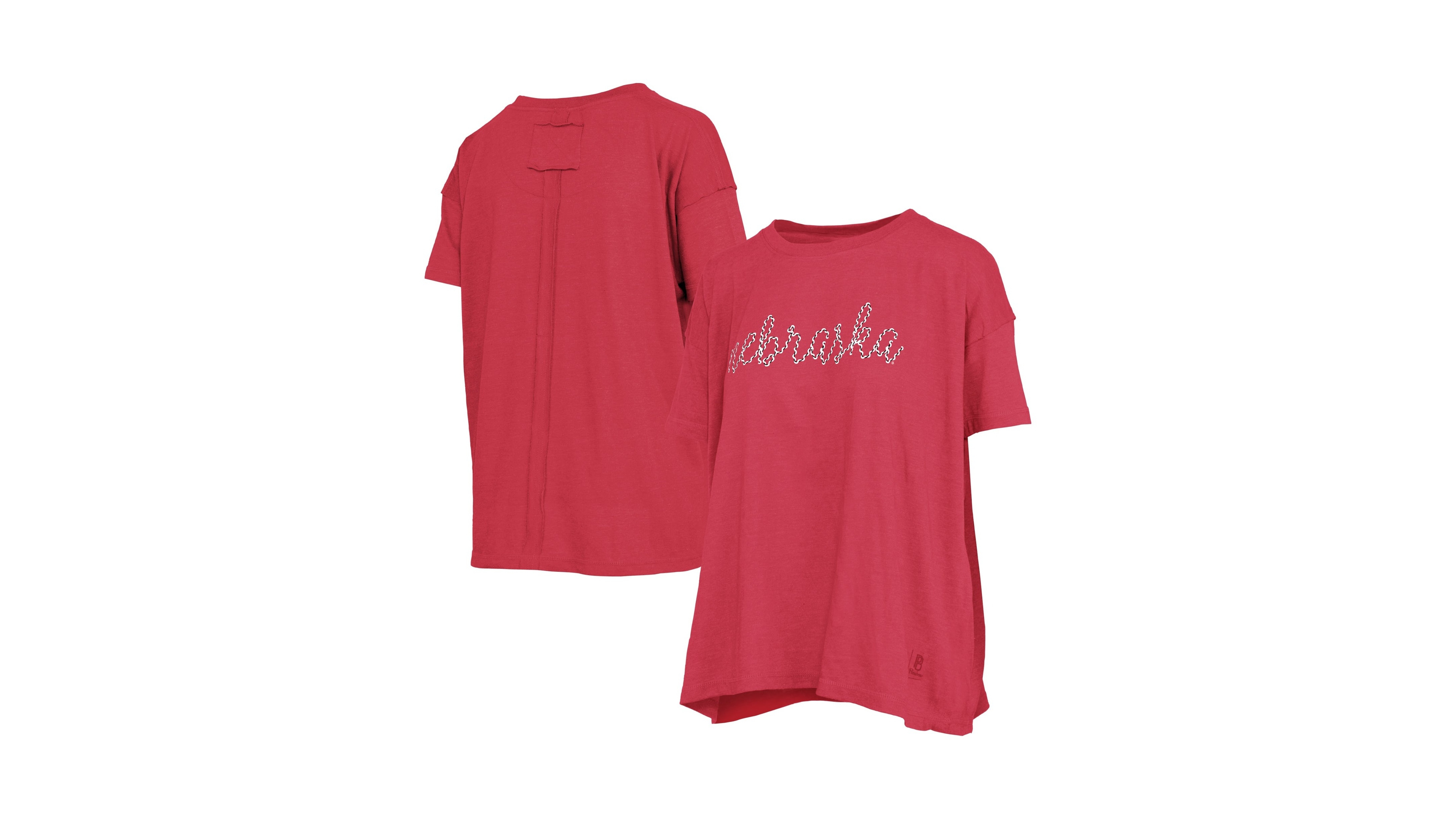 Pressbox Women's Nebraska Huskers Oversized Heather T-Shirt