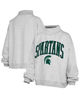 Women's Michigan State Spartans Nelson Texture Lingo Oversized Mock Neck Graphic Fleece Sweatshirt
