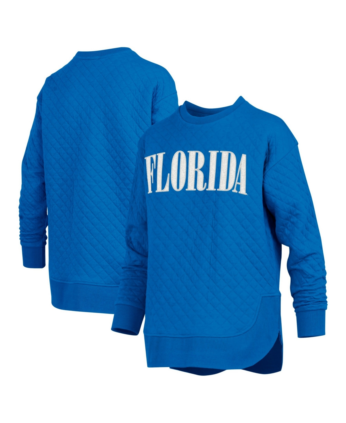 Pressbox Women's Florida Gators Quilted Graphic Long-Sleeve Pullover Sweatshirt