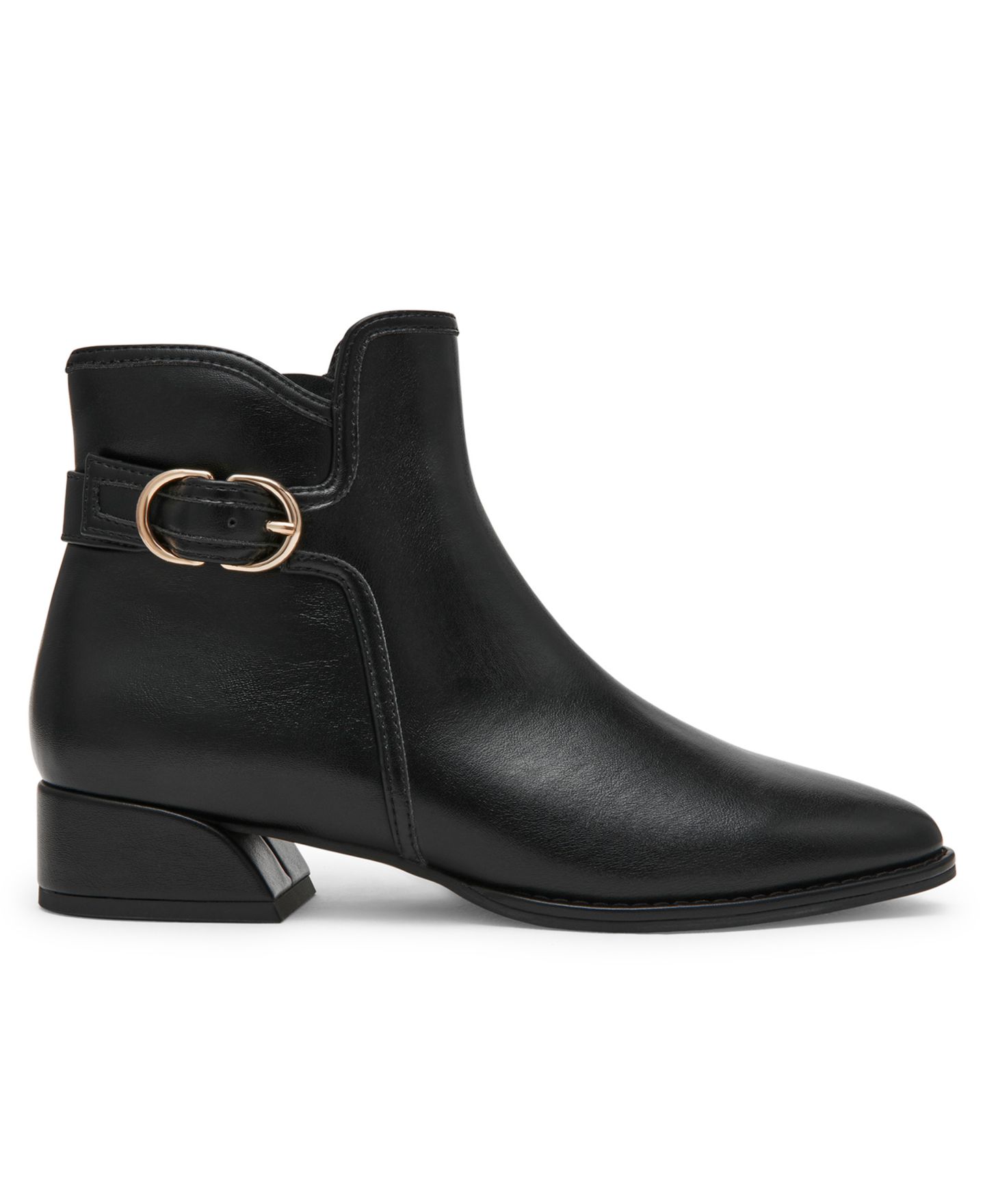 Женские ботинки Anne Klein Anchor Block Heel Booties, цвет: Чёрный гладкий — фото 2