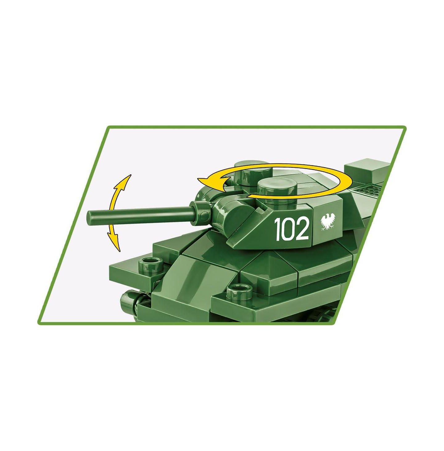 Детский конструктор COBI Wwii Historical Collection T-34/76 Tank 101-Piece Building Set, Ages 6+ — фото 5