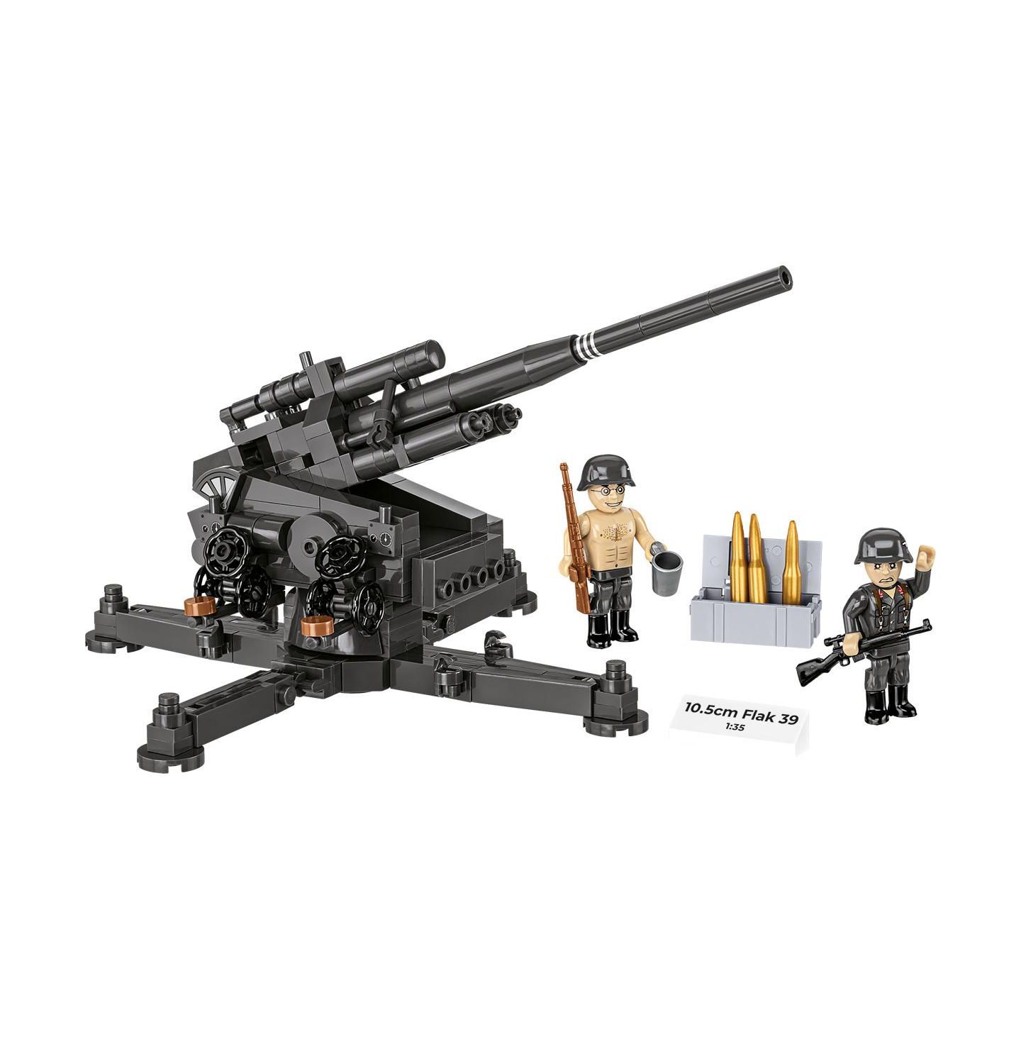 Детский конструктор COBI Historical Collection Wwii 10.5 cm Flak 39 Anti-Aircraft Gun 339-Piece Building Set, Ages 9+ — фото 3