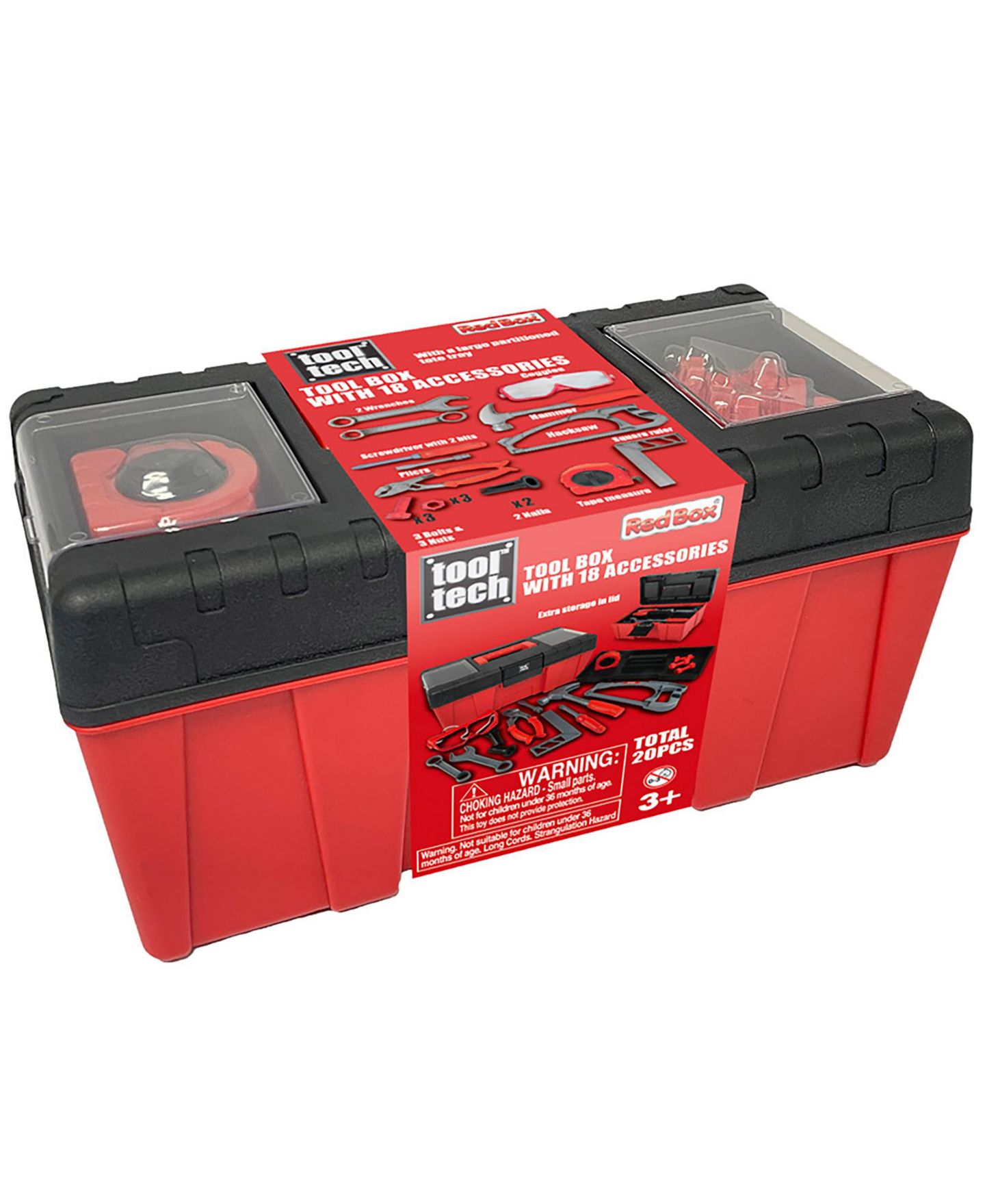 Детские игрушки Red Box Tool Tech 18-Piece Toolbox, Ages 3+, цвет: Open Miscellaneous — фото 2