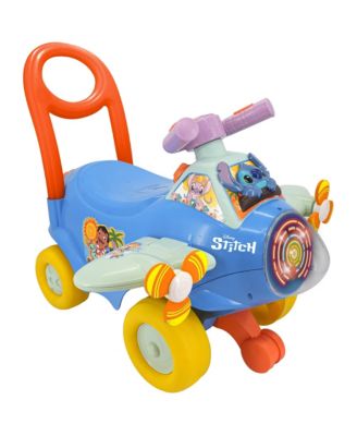 Stitch Spinning Lights Interactive Ride-On Plane, 20.06" x 17.32" x 16.34", Ages 1+