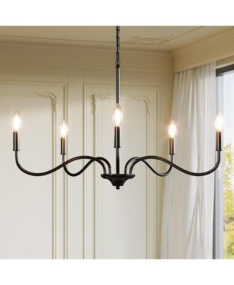 Chandelier, 5-Light Chandeliers for Dining Room Lighting Fixtures Hanging, Pendant Light Fixtures for Kitchen, Living Room