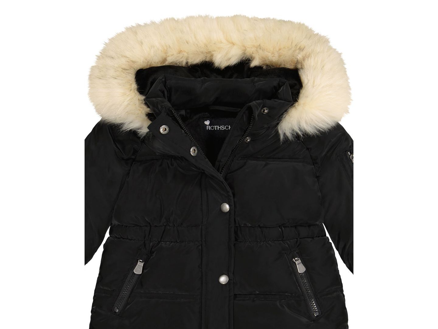 Куртка S Rothschild & CO Hooded Parka Jacket для девочек-малышей, цвет: Чёрный — фото 3