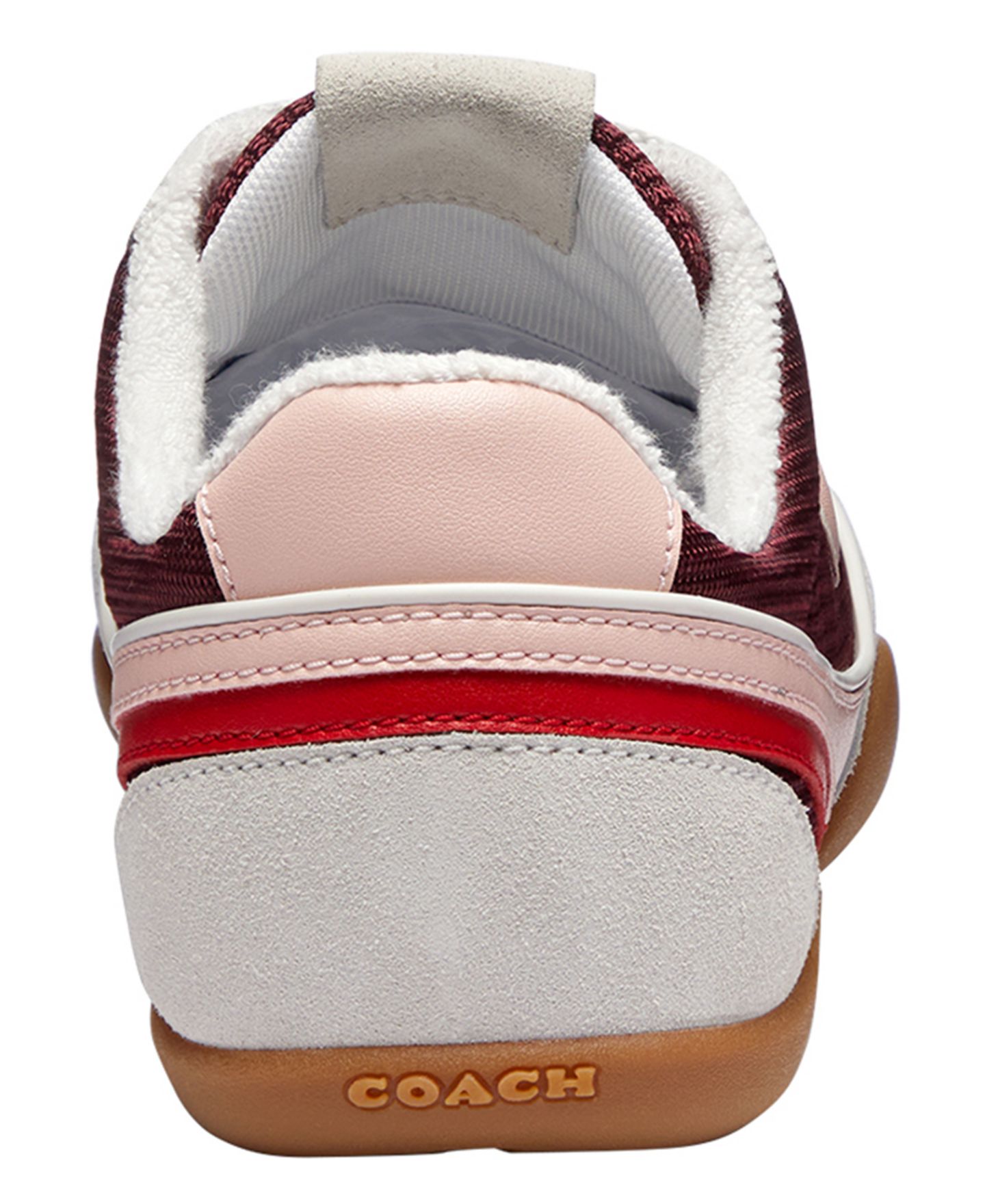 Женские кроссовки COACH Track Lace-Up, цвет: Тёмный вишнёвый / Розовый — фото 3