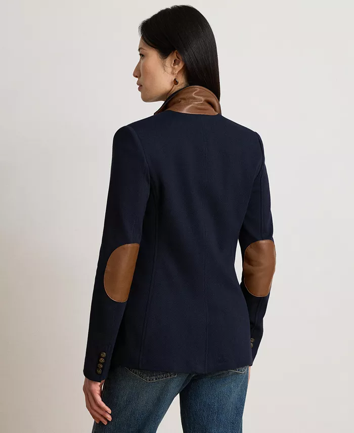 Women's Herringbone Notch Lapel Blazer - thumbnail 4