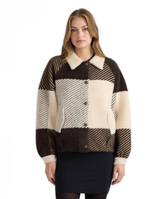 Women's Eyelash Bomber Coatigan