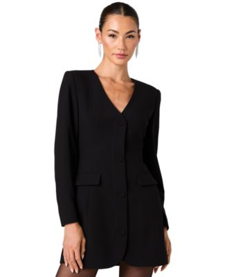 formal black dress with jacket Women's Dresses Leather jacket