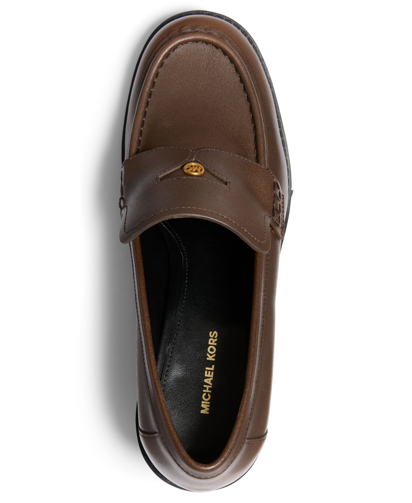 Женские туфли Michael Kors Jennings Platform Loafer Pumps, цвет: Светло-коричневый кожаный — фото 3