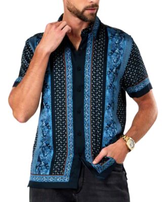 Men's Hugh Paisley Charm Short-Sleeve Classic-Fit Shirt