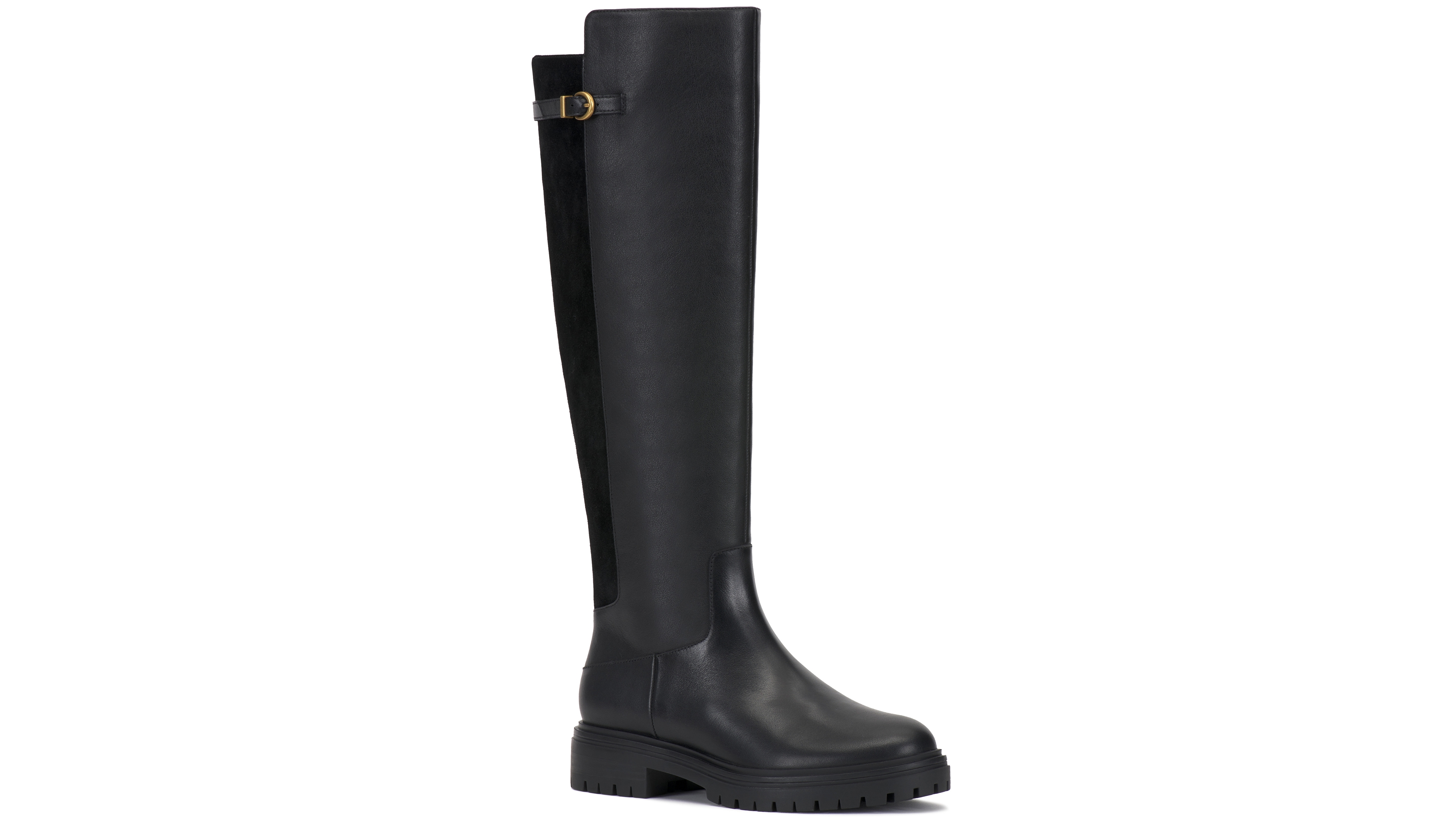 Vince Camuto Women's Bertala Wide-Calf Lug Riding Boots