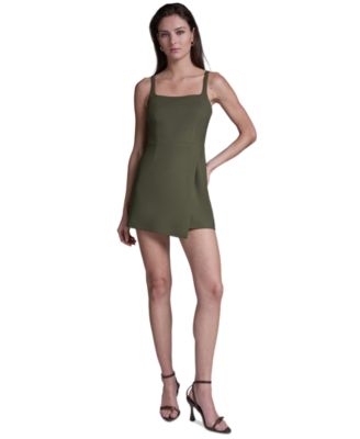 Women's Sleeveless Mini Romper Dress