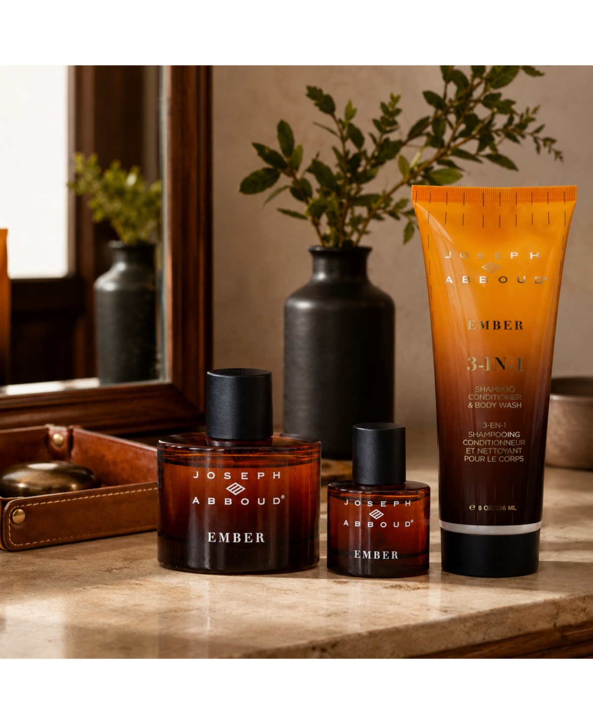 Joseph Abboud Men's 3 Piece Ember Eau de Parfum Gift Set