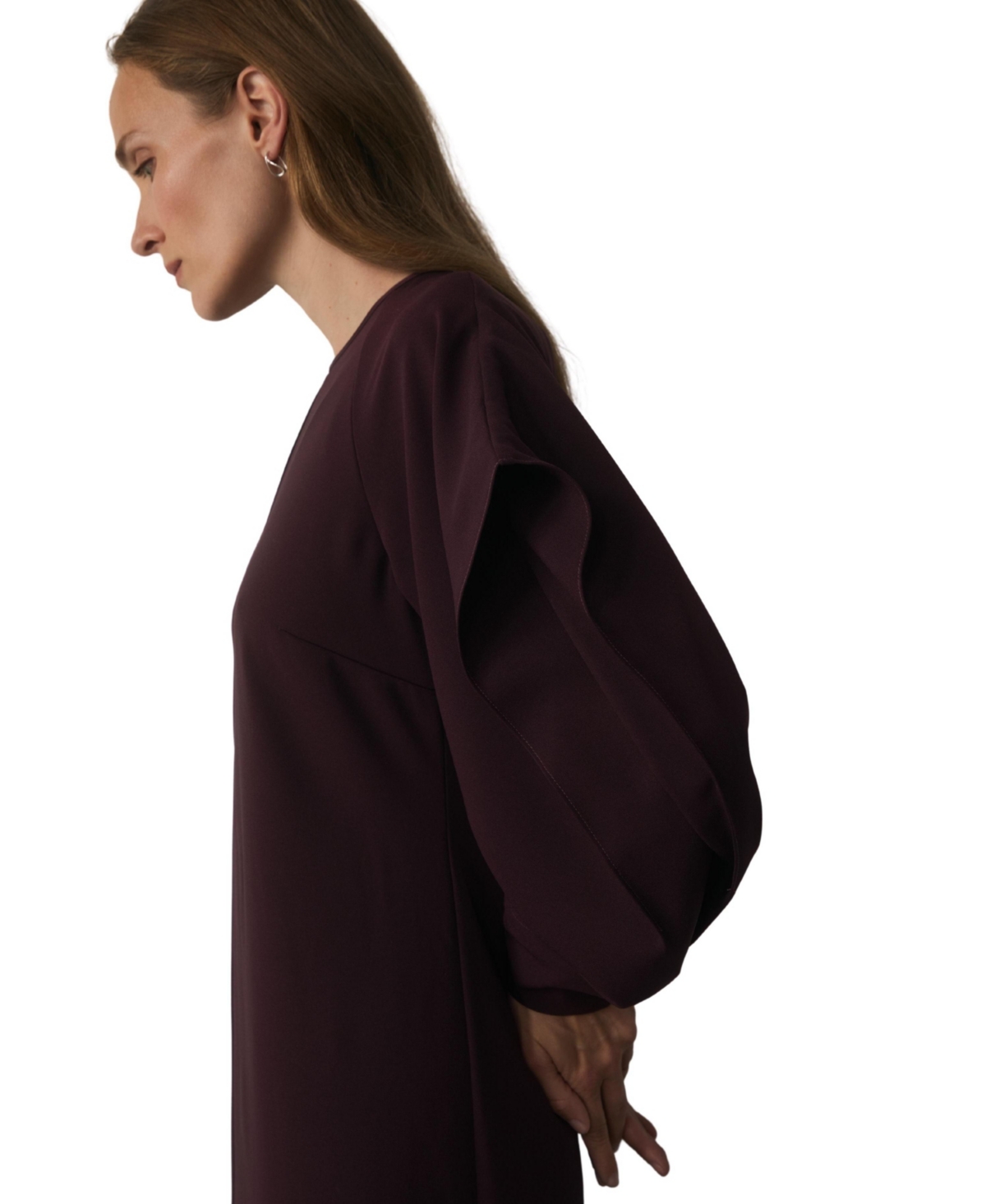 The Fold Women's Asti Long-Sleeve Puff-Sleeve Midi Dress