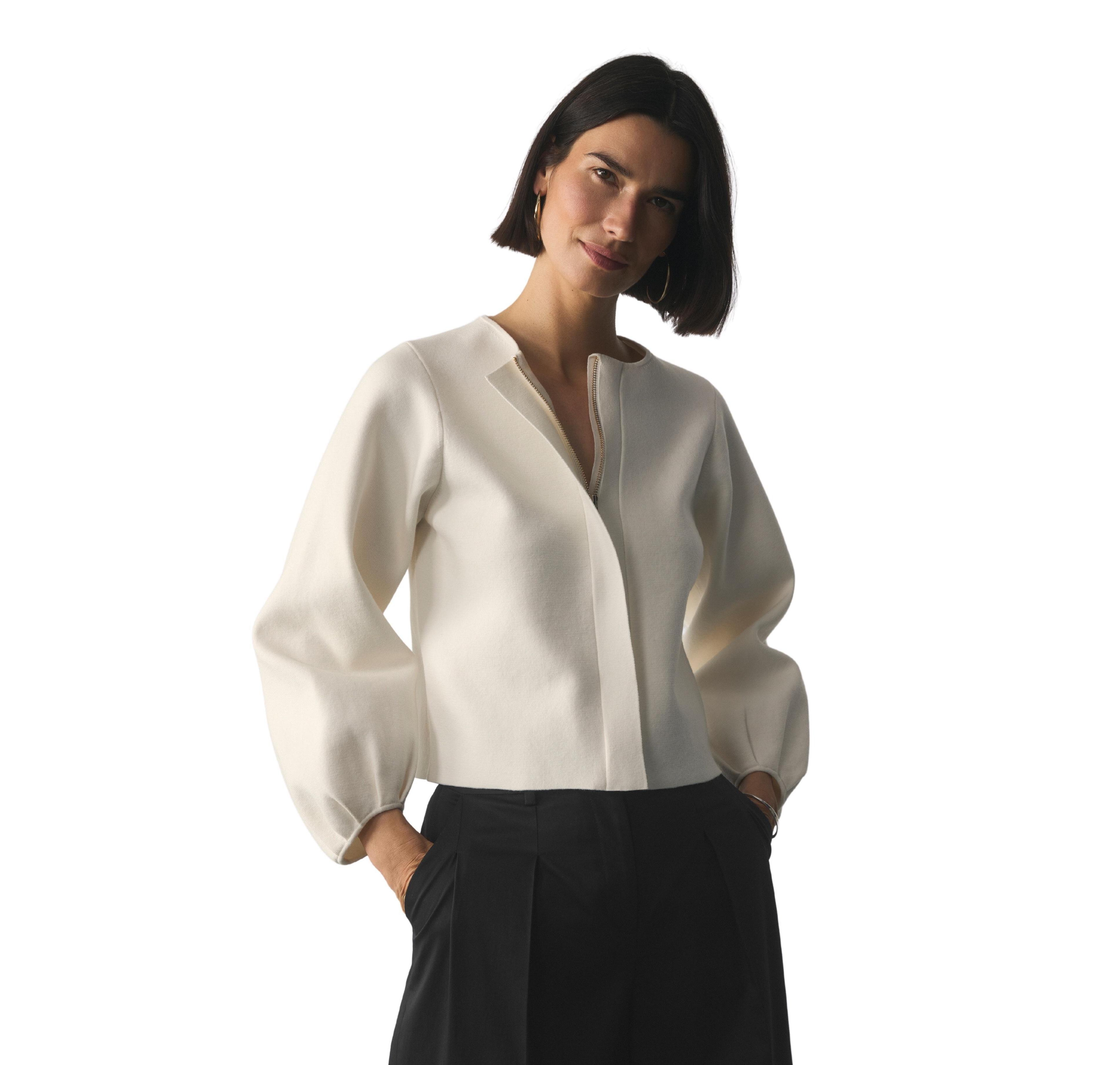 The Fold Women's Candela Wool Blend Zip Up Jacket
