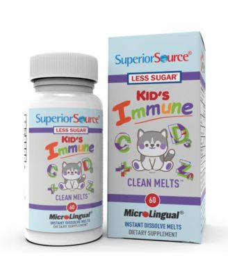 Kid s Immune, Clean Melts, Quick Dissolve MicroLingual Tablets, 60 Ct, Alternative to Gummies, Zinc (2 mg), Vitamin C (30 mg), D3