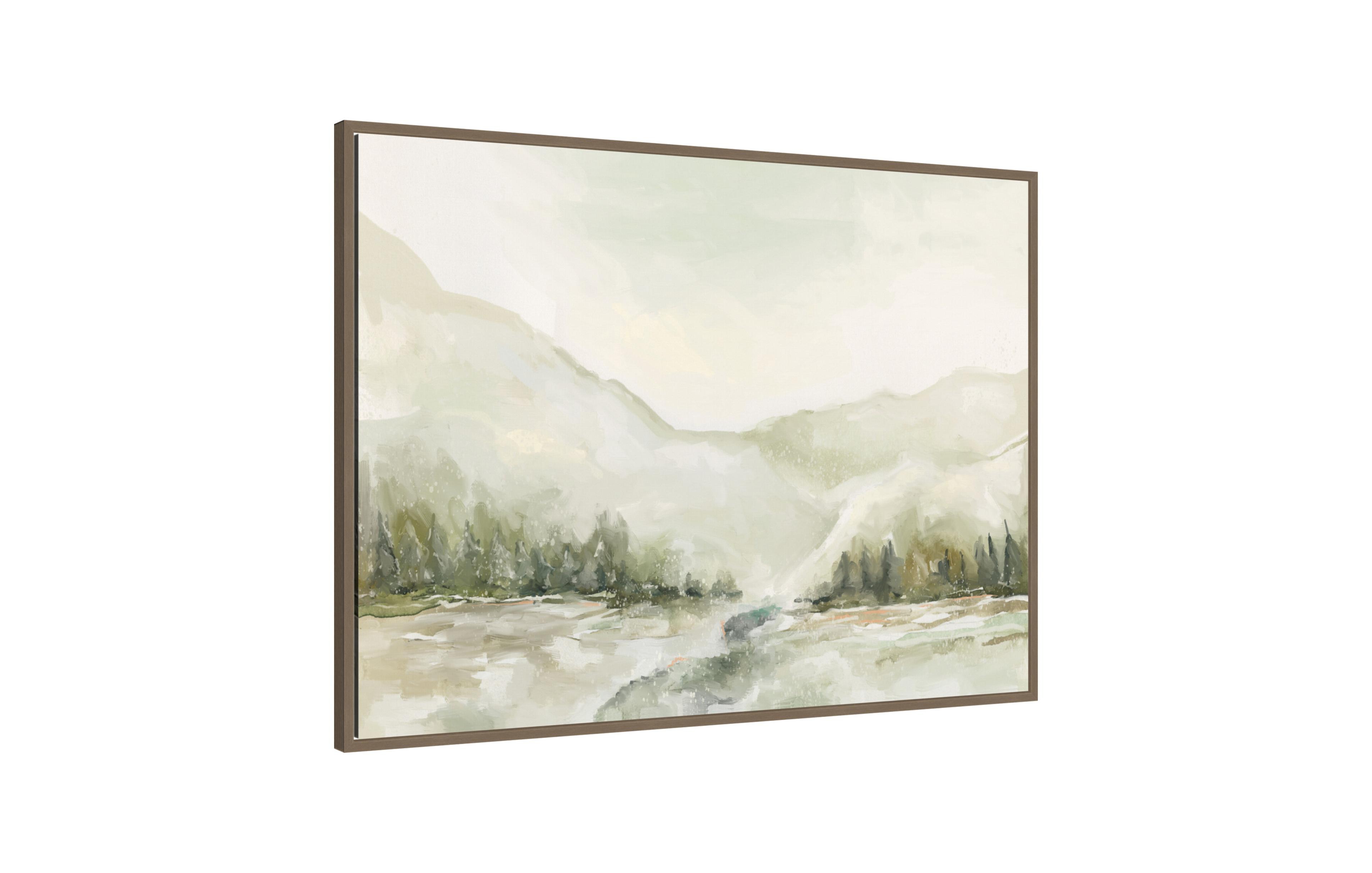 Kate and Laurel Sylvie Winter Landscape 6 Framed Canvas by Annie Quigley