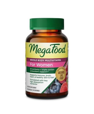 Whole Body Multivitamin for Women for Immune Support, Healthy Skin and Hair, 60 Capsules