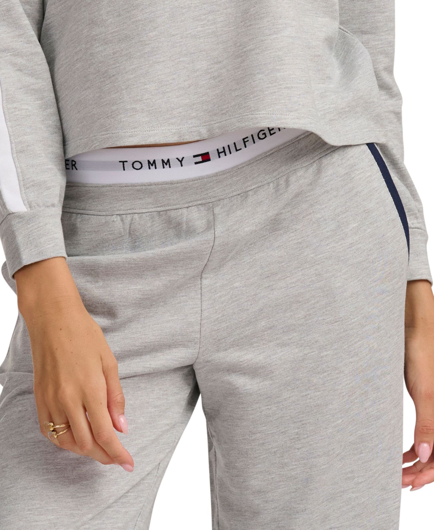 Пижамный комплект, длинный рукав, 2 предмета — Tommy Hilfiger, цвет: Меланжевый серый — фото 7