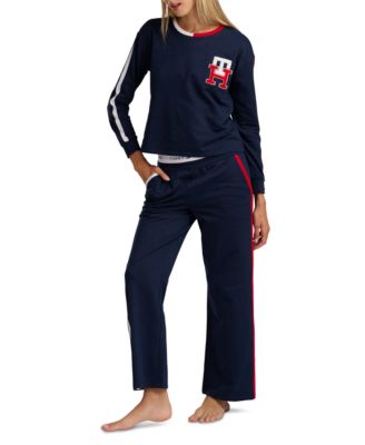 Women's Long-Sleeve Wide-Leg Pullover and Long Pants, 2-Piece Set