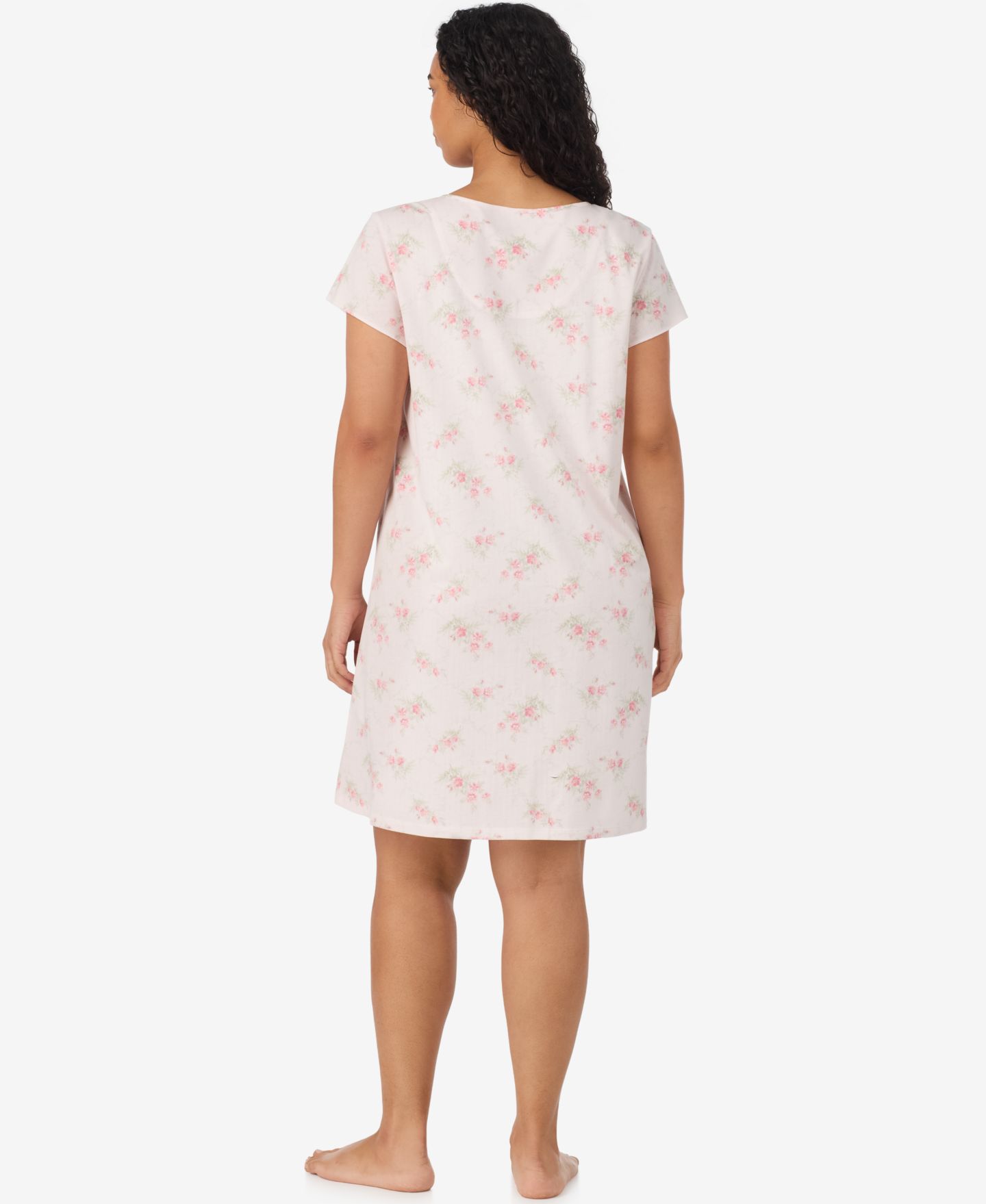 Женские платья Lauren Ralph Lauren Plus Size Flutter-Sleeve V-Neck Gown, цвет: Розовый — фото 2