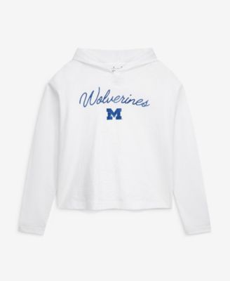 Women's Michigan Wolverines Faye Hooded Slub Long-Sleeve T-Shirt