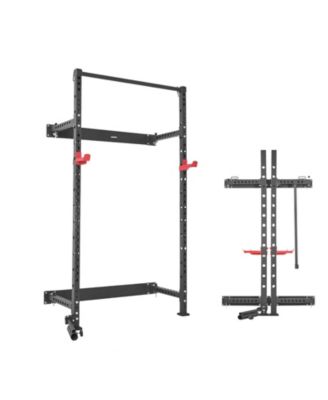 1000 lb Folding Wall Mounted Power Rack Squat Station