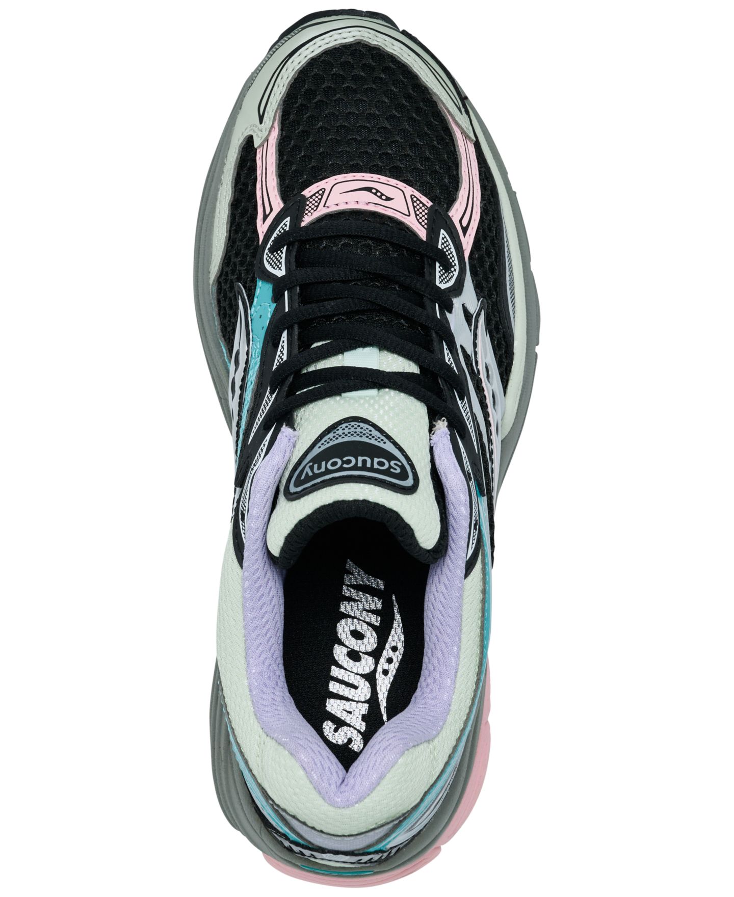 Женские кроссовки Saucony ProGrid Omni 9 Lifestyle Retro, цвет: Чёрный / Разноцветный — фото 5