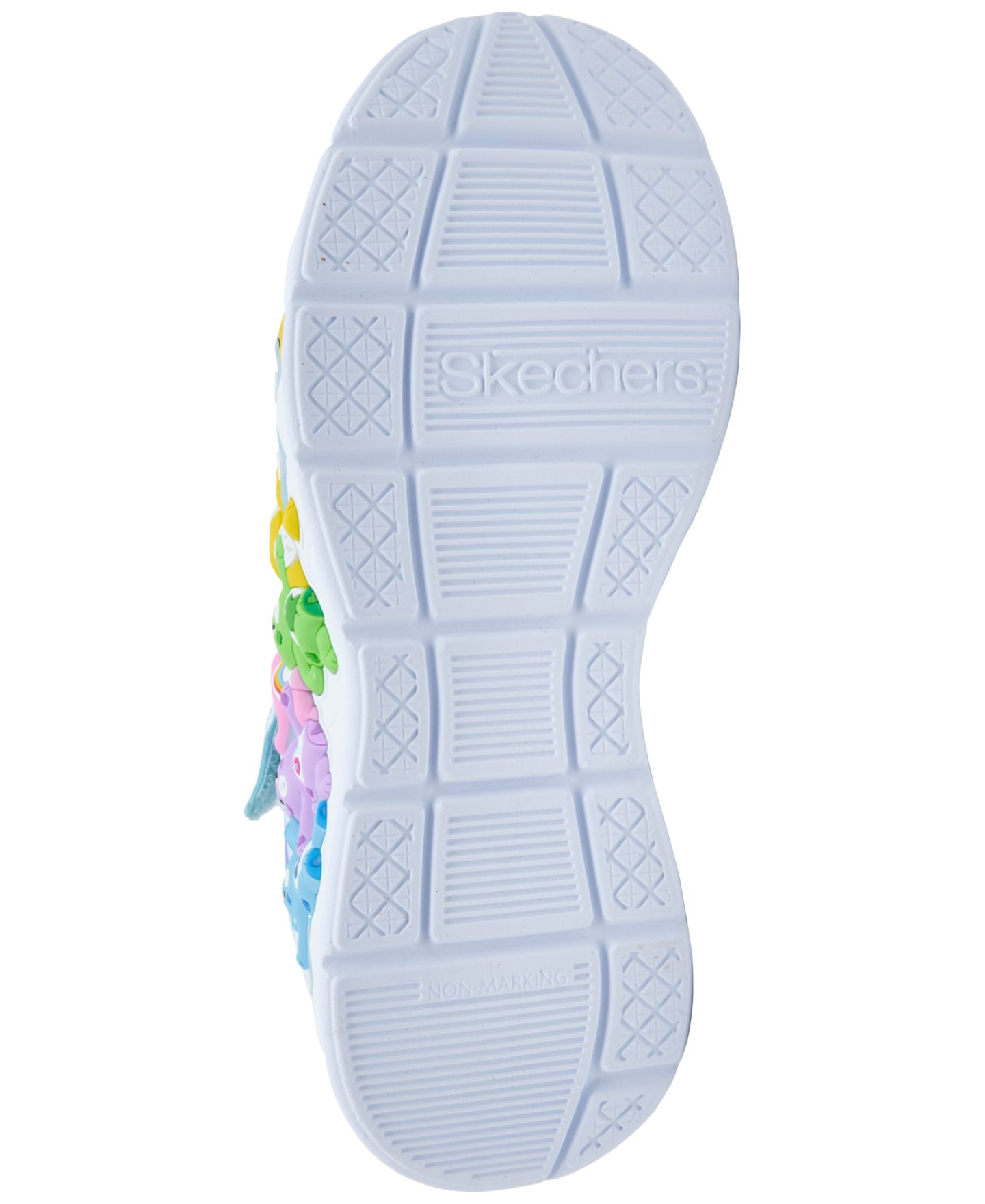 Детские низкие кроссовки Skechers Care Bears Hugs N Snugs со светодиодами, цвет: Синий / Разноцветный — фото 6