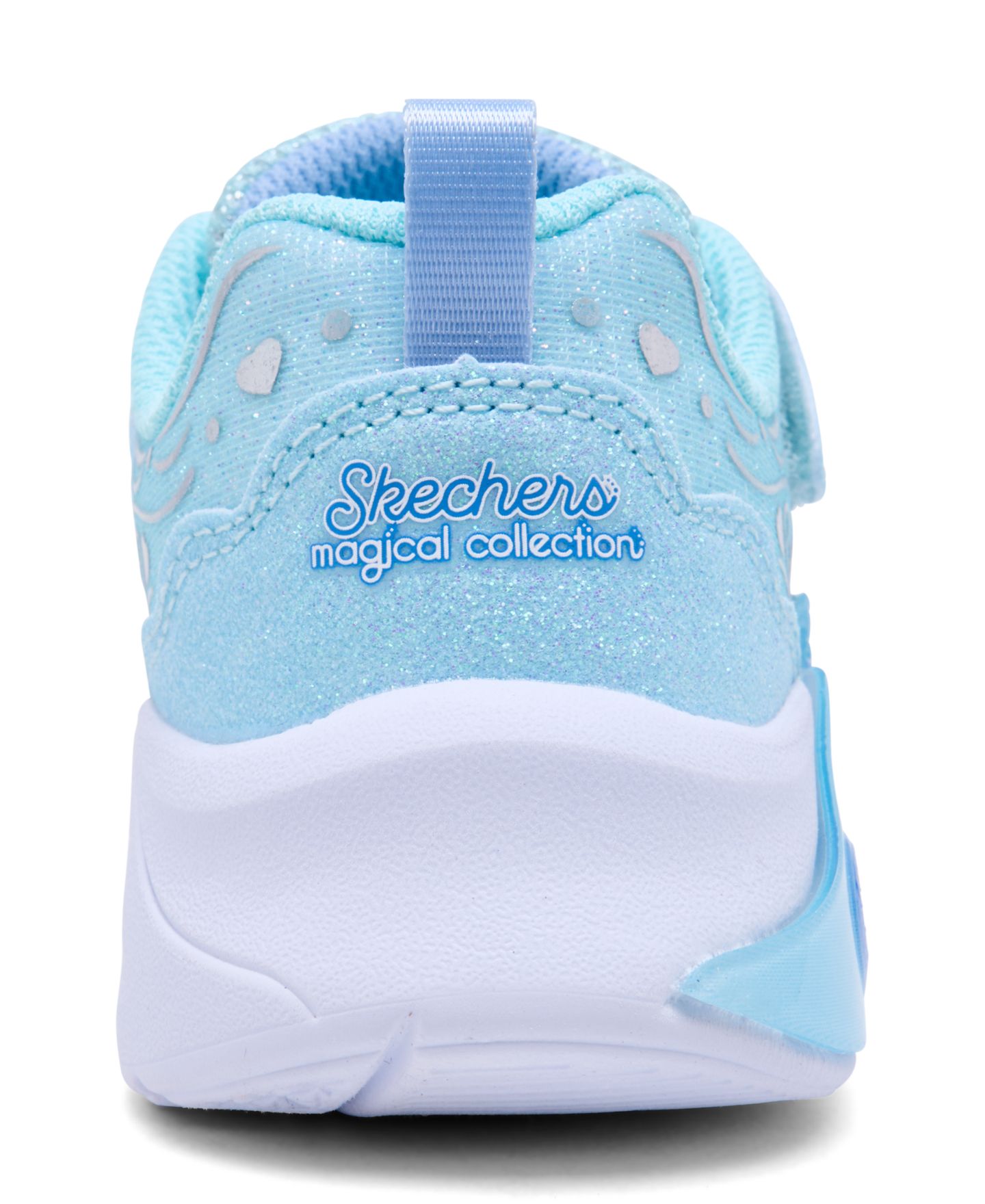 Детские кроссовки Skechers S Lights Princess Steps со светом, Finish Line, цвет: Светлый синий — фото 4