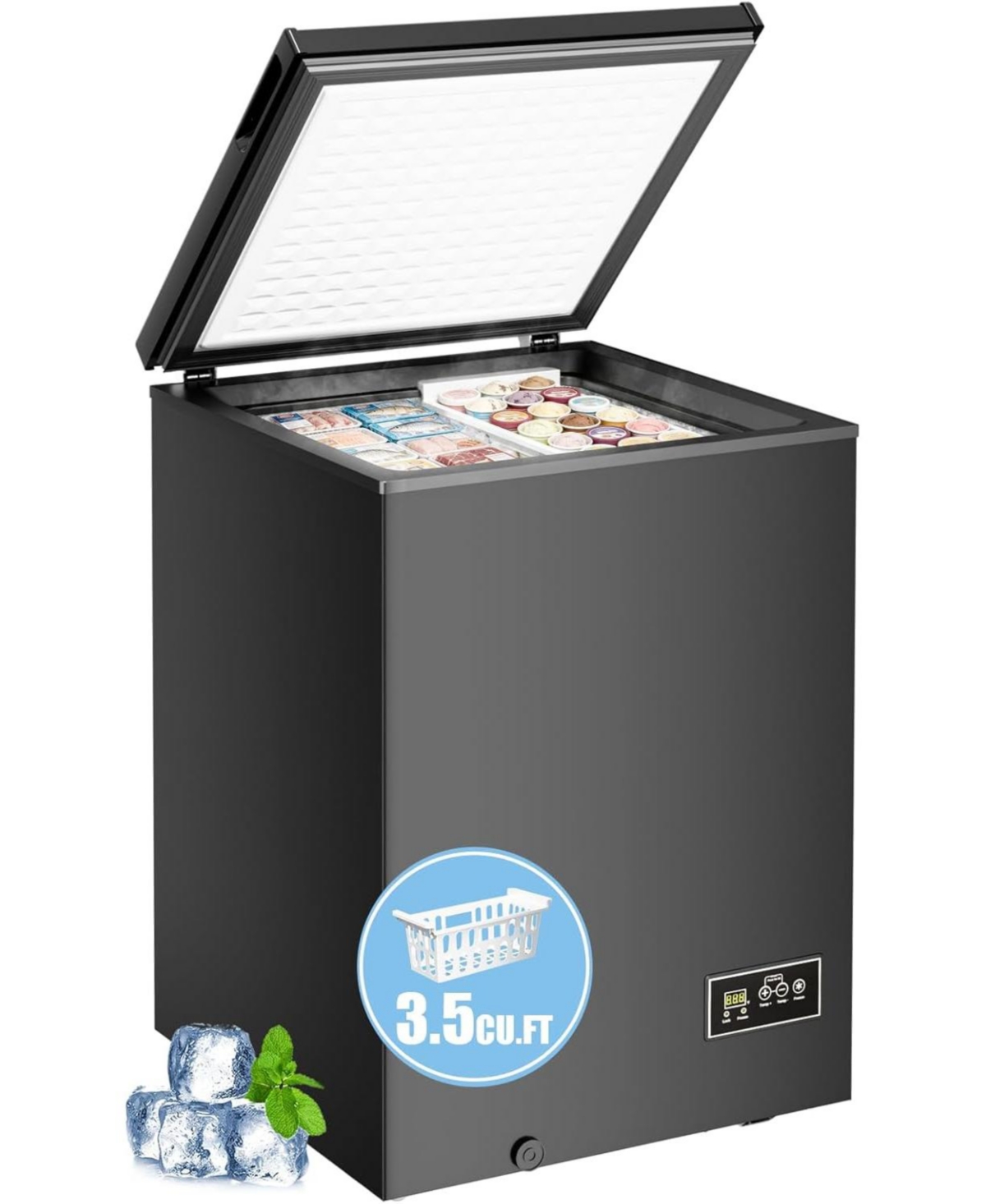 Cowsar 3.5 Cu. Ft. Chest Freezer with Digital Thermostat