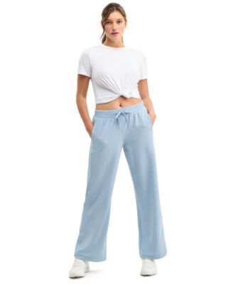 Women's Ribbed Knit Wide Leg Pants