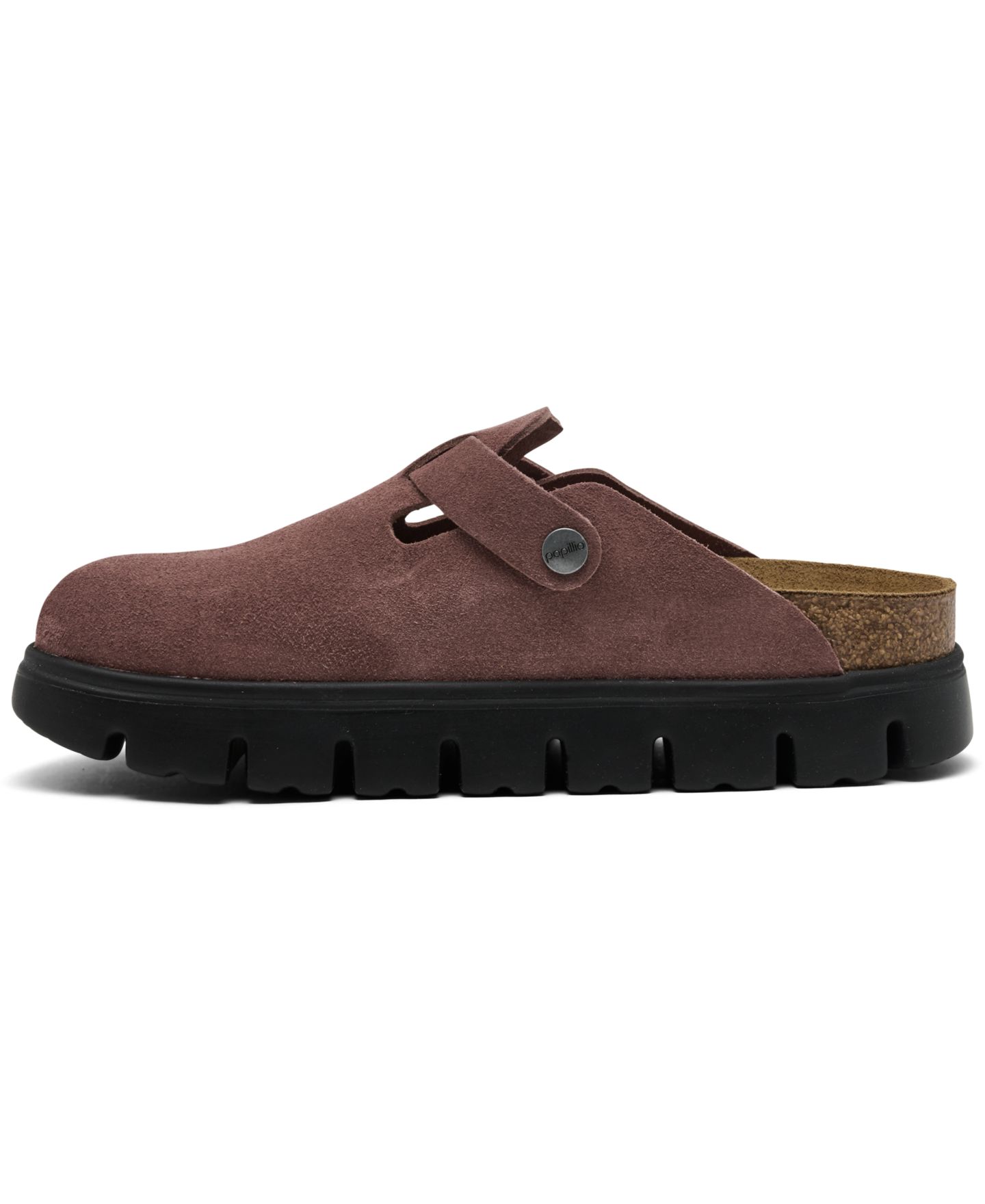 Женские сабо Birkenstock Boston Chunky-Platform Suede, цвет: Pepper — фото 8