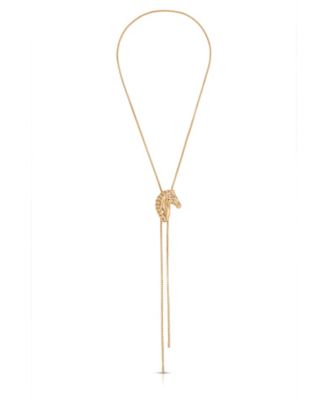 18k Gold-Plated Stallion Lariat Necklace