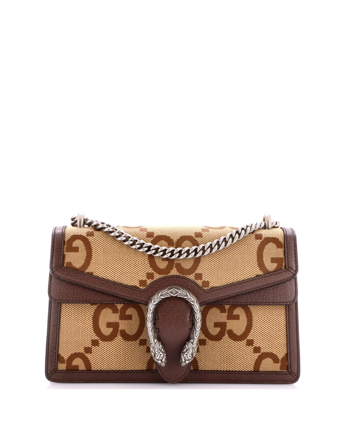 Pre-Owned Gucci Small Dionysus Bag Jumbo Gg Canvas - Brown