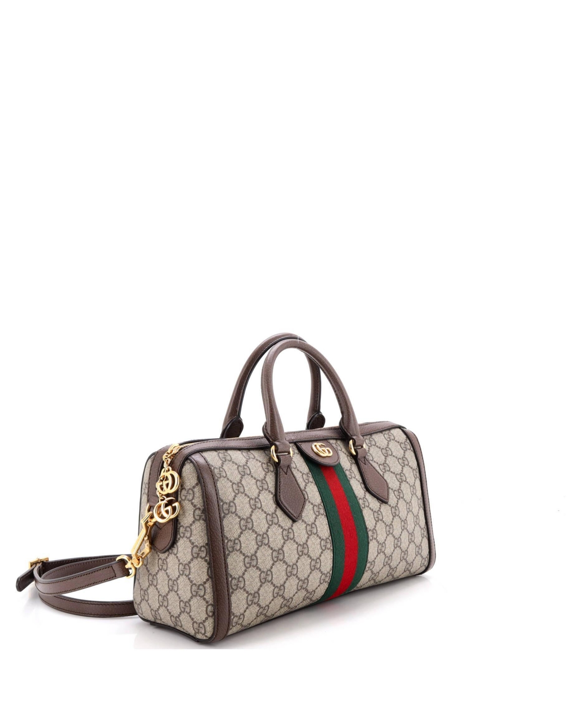 Pre-Owned Gucci Medium Ophidia Boston Bag Gg Coated Canvas