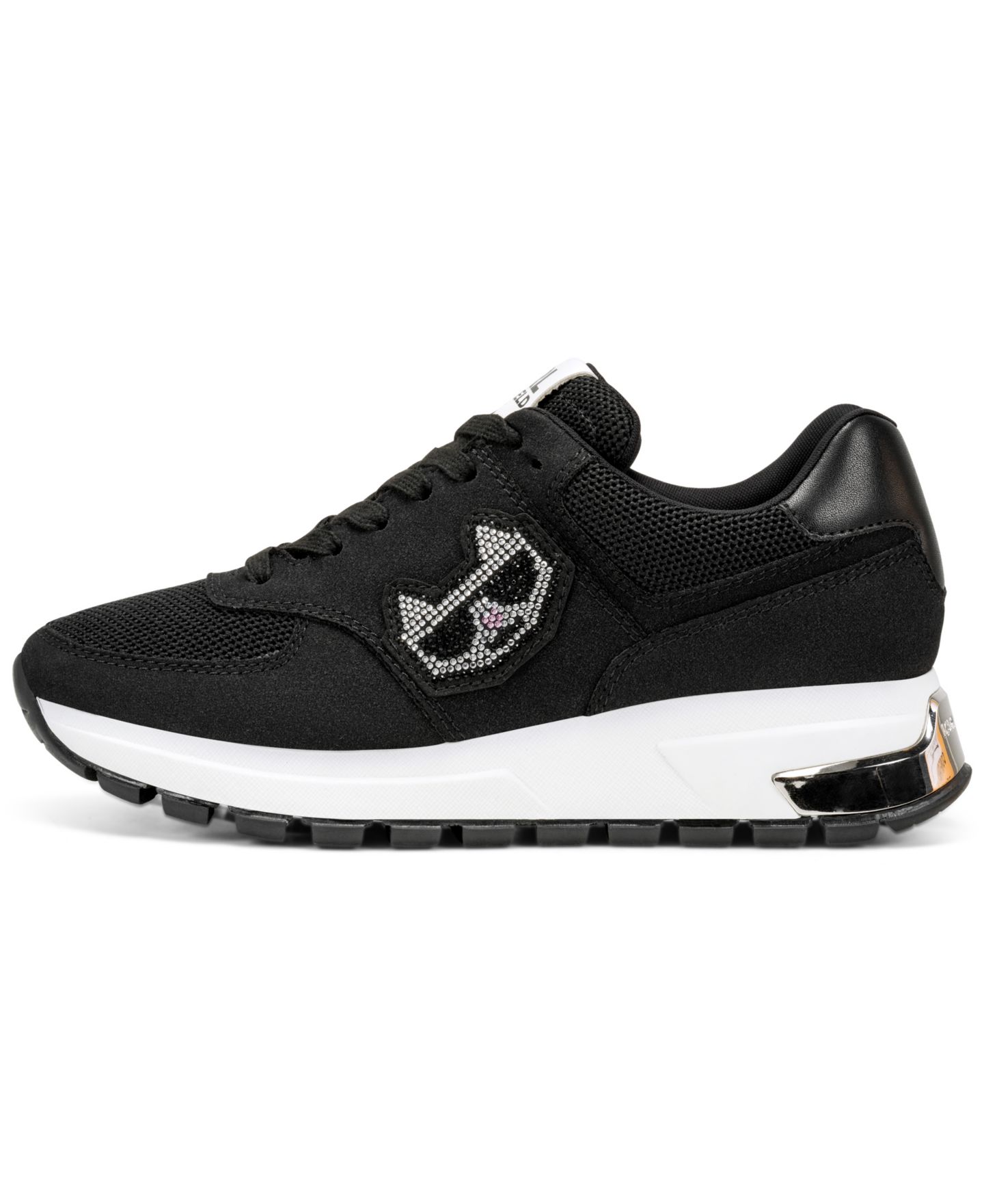 Женские кроссовки KARL LAGERFELD PARIS Mayu Lace-Up, цвет: Чёрный — фото 7