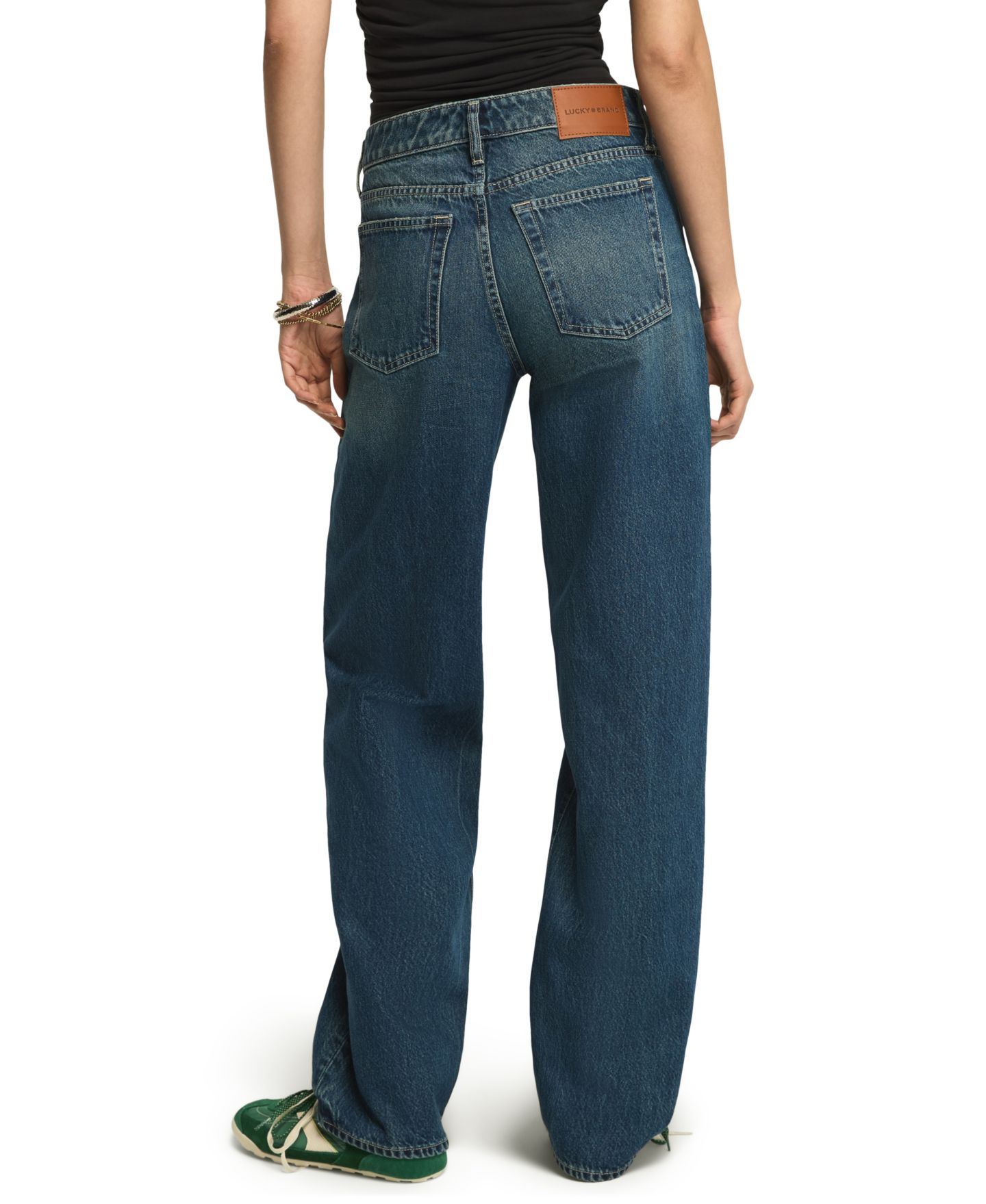 Женские джинсы Lucky Brand The Baggy Low-Rise Wide-Leg, цвет: Варёный — фото 5