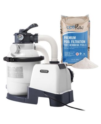 Krystal Clear 1500GPH Sand Filter Pump and OptiFlow Premium Pool Filter Sand