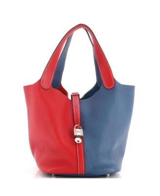 Pre-Owned Hermes MM Casaque Picotin Lock Bag Clemence