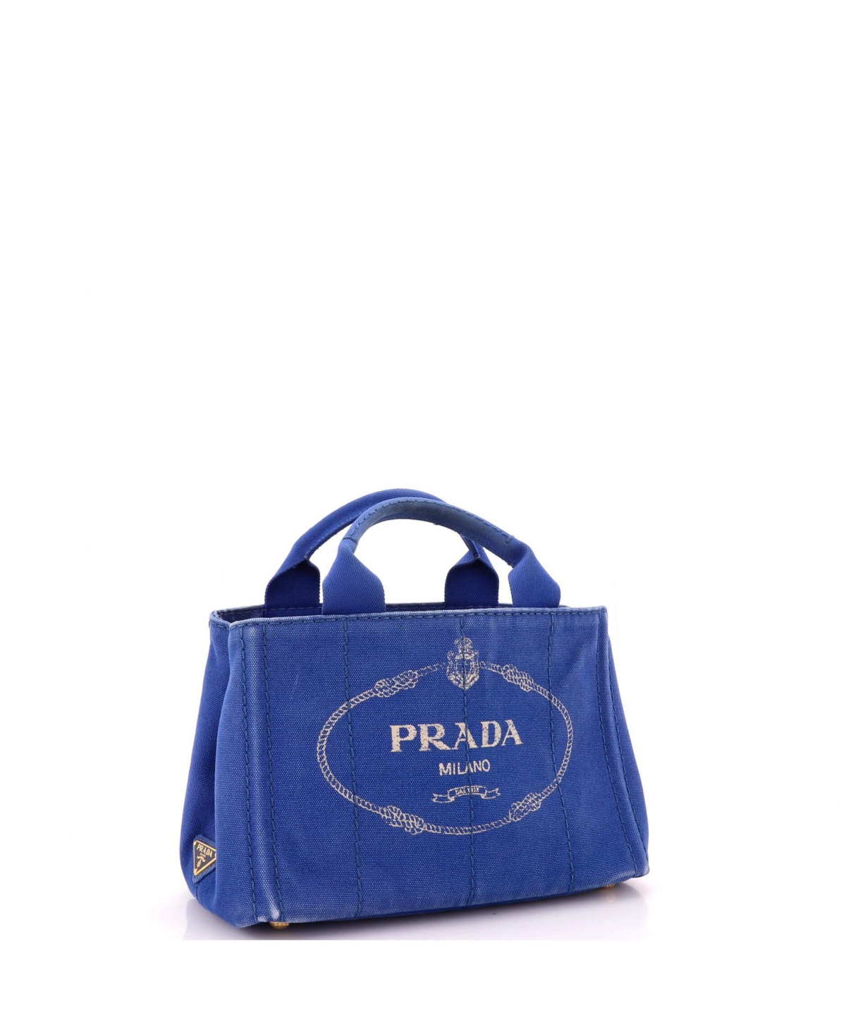 Pre-Owned Prada Mini Canapa Tote Canvas