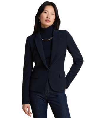 Women's City Crepe Slim-Fit Single-Button Stretch Blazer