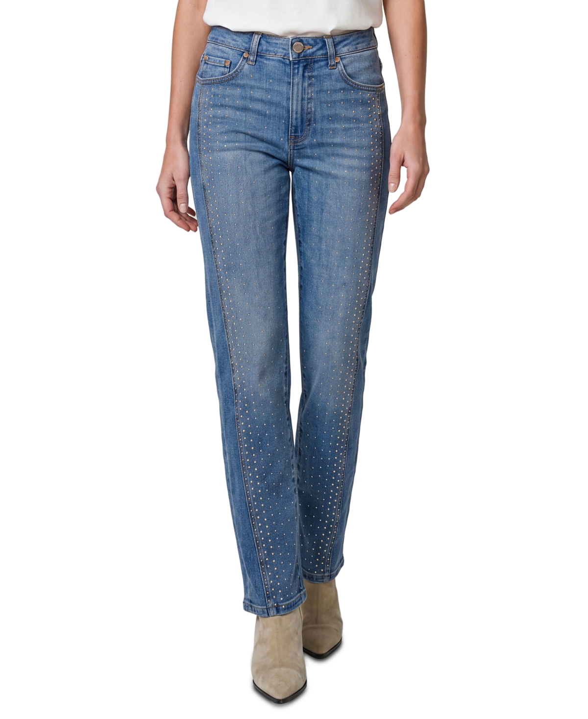 Liverpool Los Angeles Women's Kennedy Embellished Straight-Leg Jeans - Sunflare