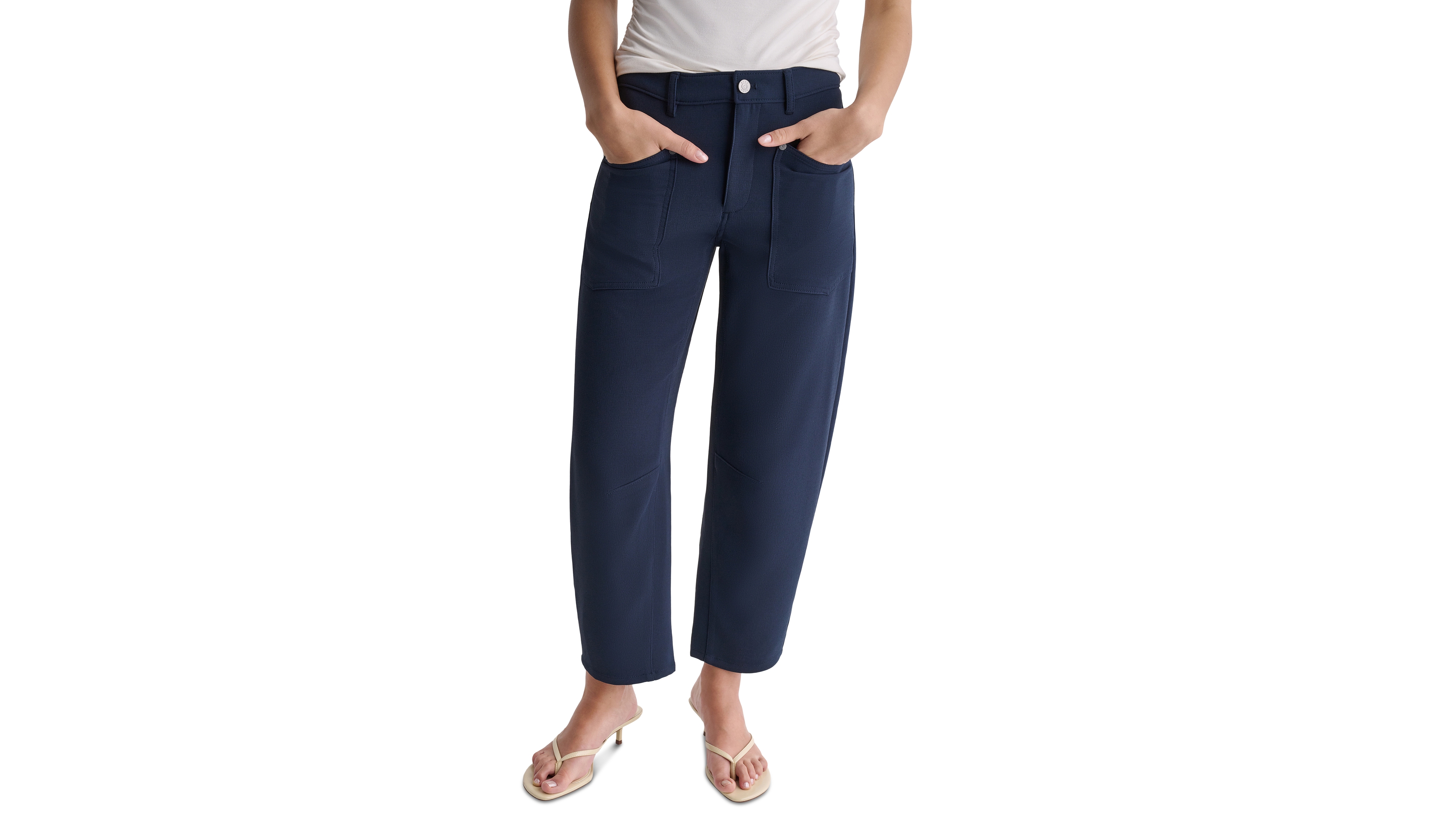Bcbg Women's Soft Barrel Leg Mid-Rise Pants