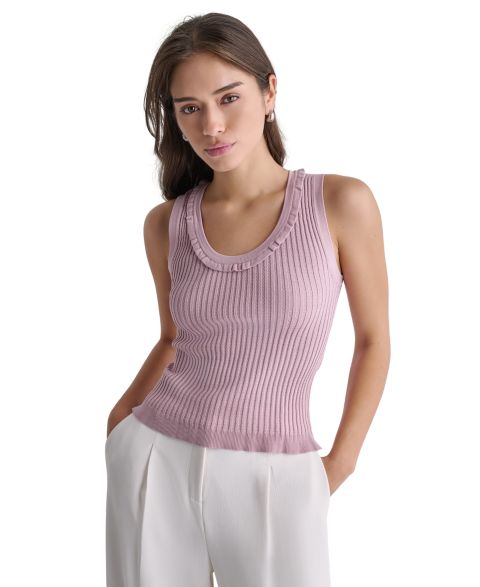 Женский топ BCBG Sleeveless Scoop Neck Knit, цвет: Rosette Veil