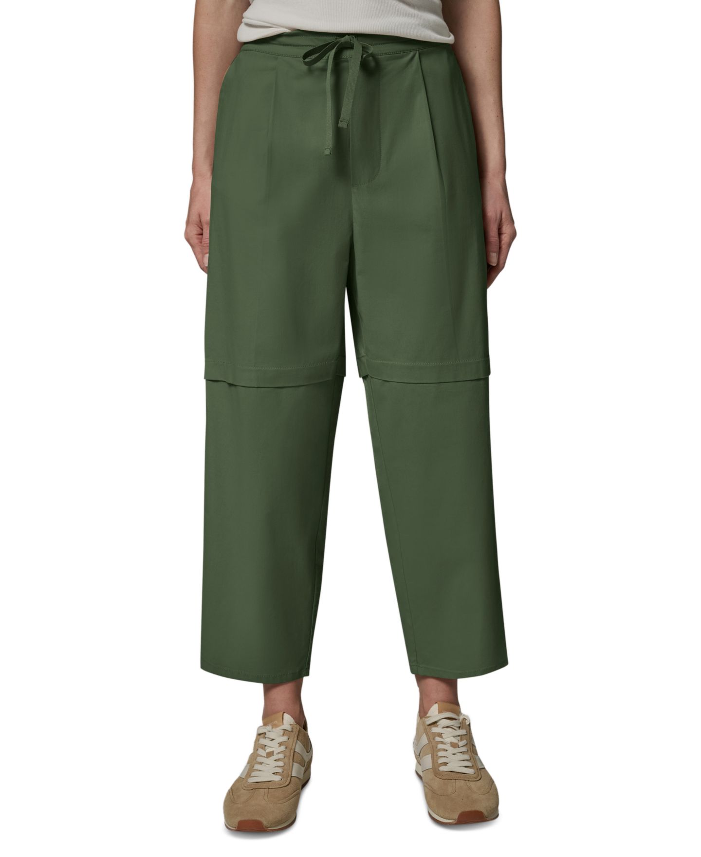 Женские брюки Donna Karan Weekend из бумажного поплина с высокой посадкой, цвет: Verde — фото 1